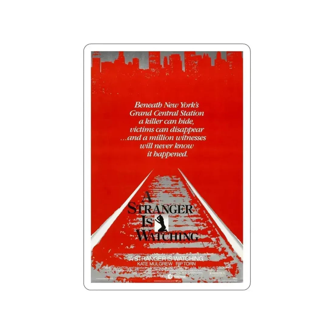 A STRANGER IS WATCHING 1982 Movie Poster STICKER Vinyl Die-Cut Decal - The Sticker Space