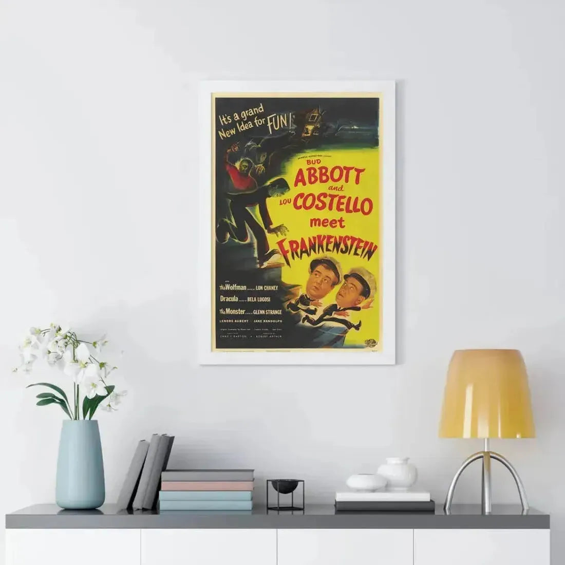 ABBOT AND COSTELLO MEET FRANKENSTEIN 1948 - Framed Movie Poster - The Sticker Space