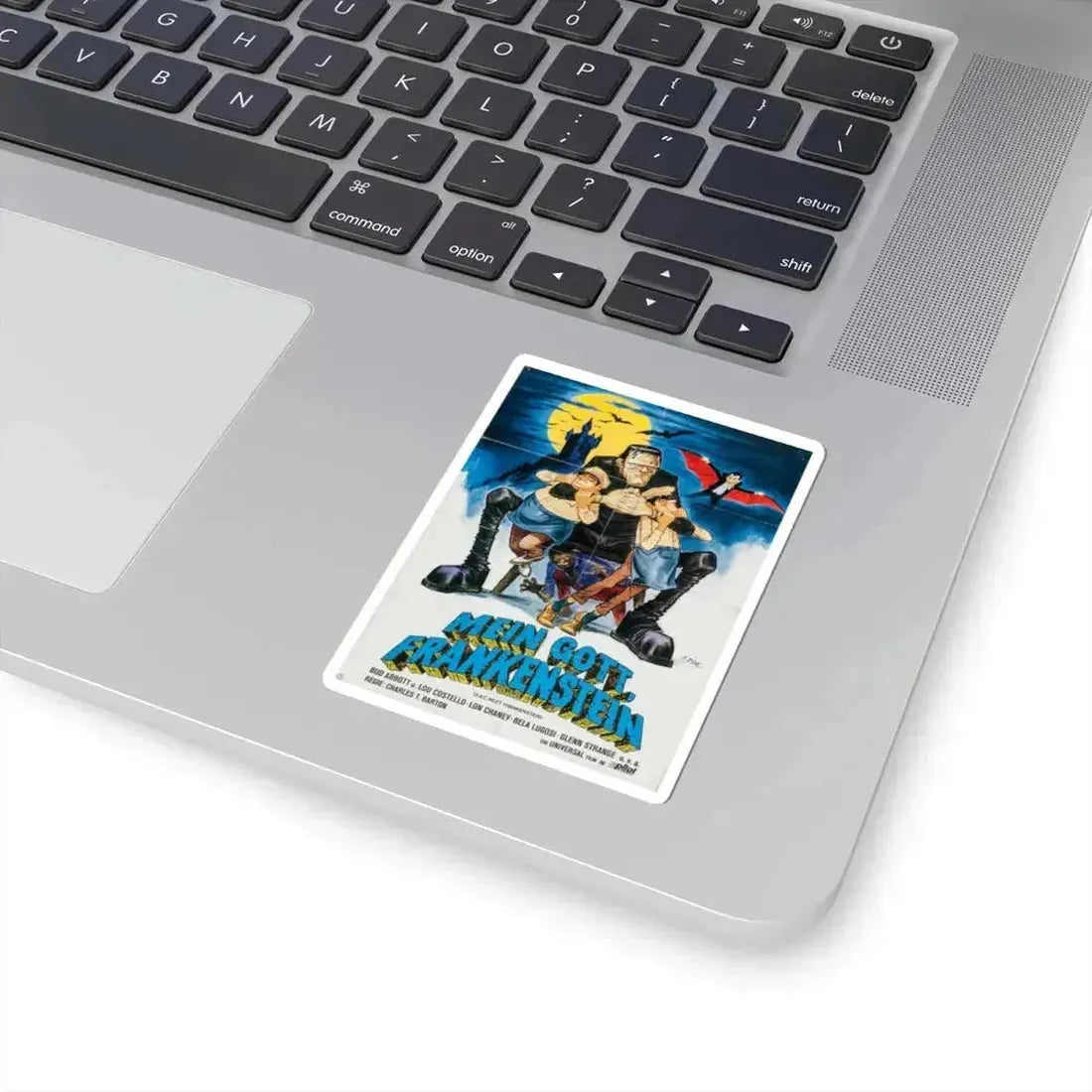 ABBOTT AND COSTELLO MEET FRANKENSTEIN (GERMAN) 1948 Movie Poster - STICKER Vinyl Kiss-Cut Decal - The Sticker Space