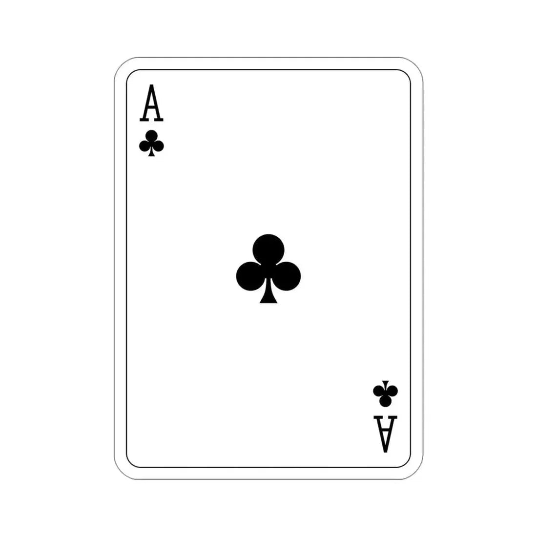 Ace of Clubs Playing Card STICKER Vinyl Die-Cut Decal - The Sticker Space