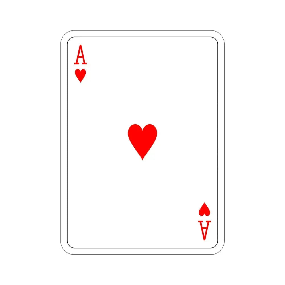 Ace of Hearts Playing Card STICKER Vinyl Die-Cut Decal - The Sticker Space