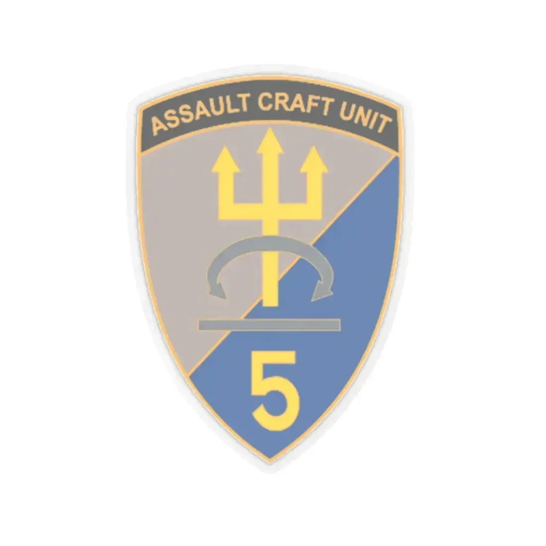 ACU 5 Assault Craft Unit Five (U.S. Navy) STICKER Vinyl Kiss-Cut Decal 4 Inch Transparent - The Sticker Space