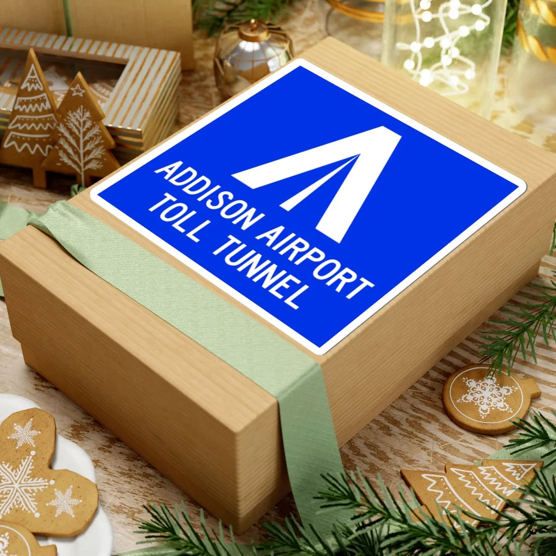 Addison Airport Toll Tunnel logo (Texas) (Road Sign) STICKER Vinyl Kiss-Cut Decal - The Sticker Space