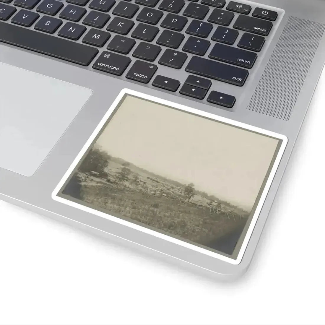 Aerial View of a Camp in the Distance (U.S. Civil War) STICKER Vinyl Kiss-Cut Decal - The Sticker Space