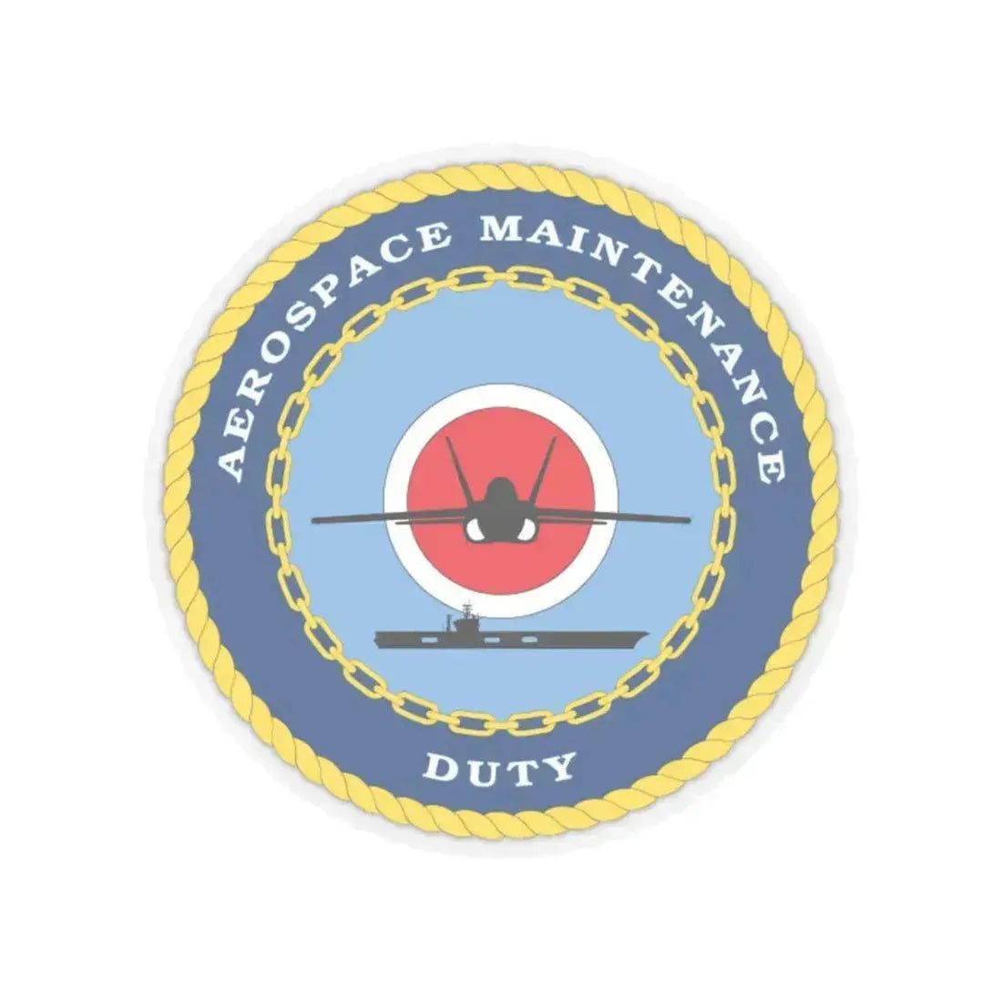 Aerospace Maintenance Duty (U.S. Navy) STICKER Vinyl Kiss-Cut Decal 4 Inch Transparent - The Sticker Space