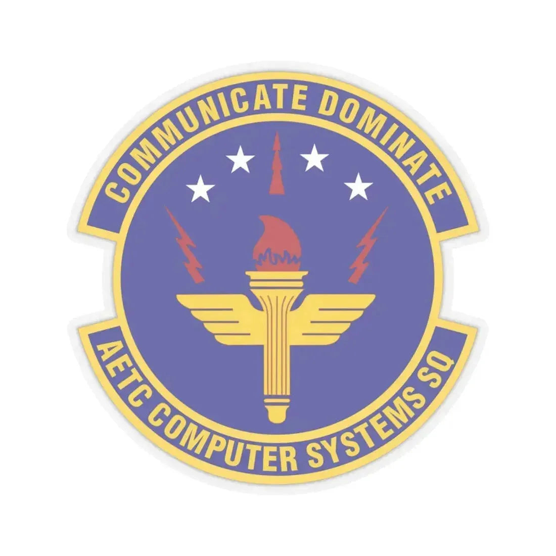 AETC Computer Systems Squadron (U.S. Air Force) STICKER Vinyl Kiss-Cut Decal 6 Inch Transparent - The Sticker Space