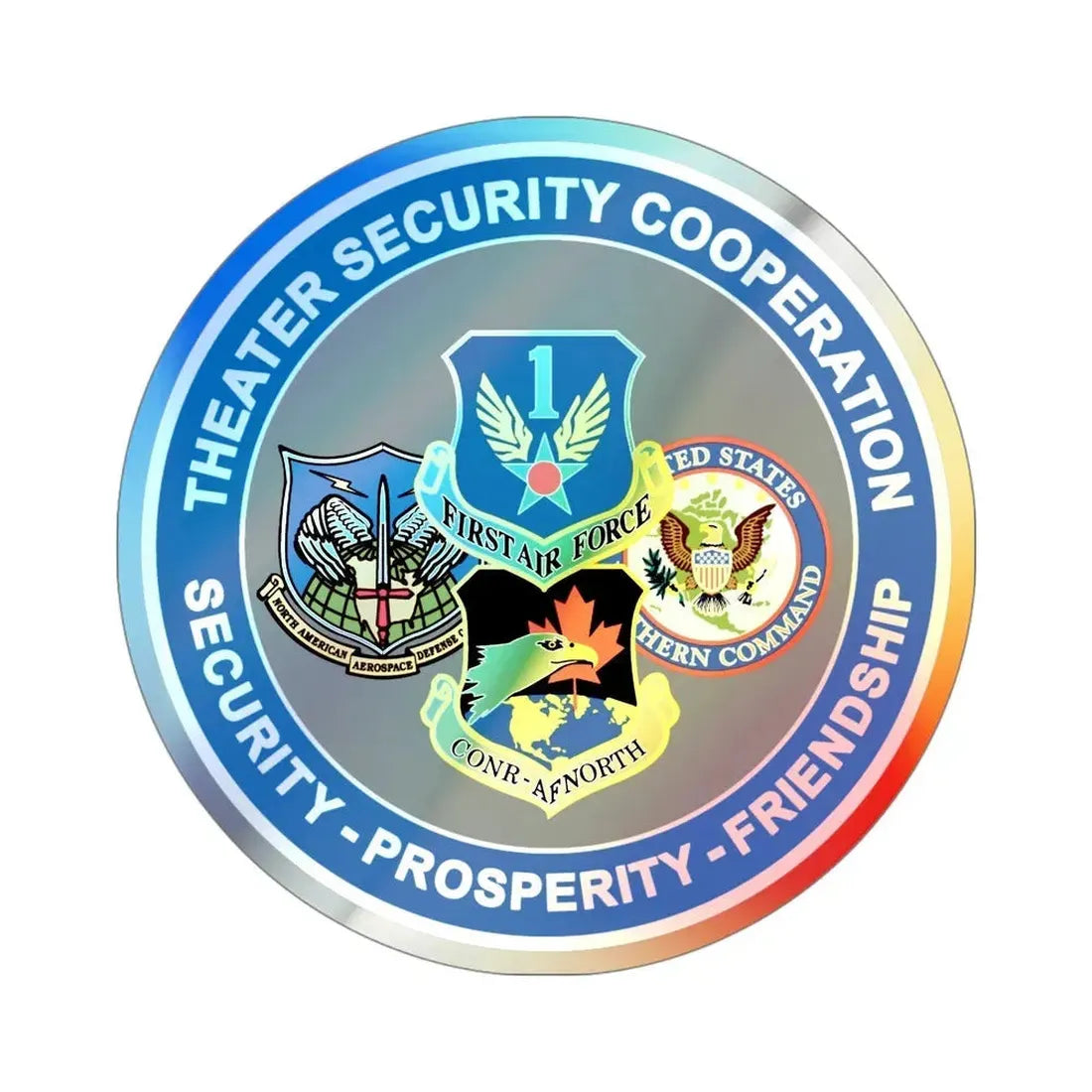 AF North TSC Theater Security Cooperation (U.S. Air Force) Holographic STICKER Die-Cut Vinyl Decal - The Sticker Space