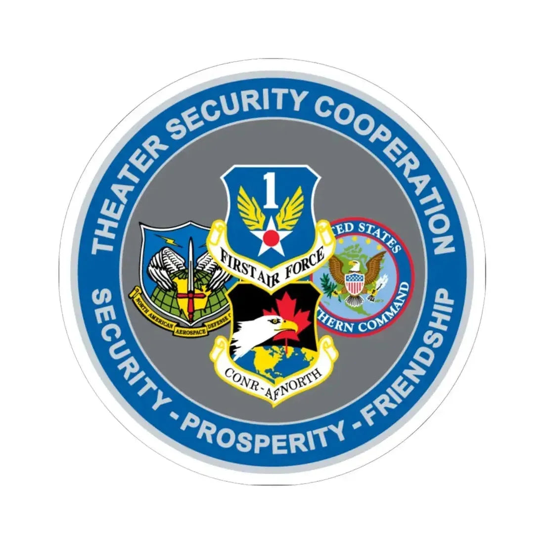 AF North TSC Theater Security Cooperation (U.S. Air Force) STICKER Vinyl Kiss-Cut Decal 6 Inch White - The Sticker Space
