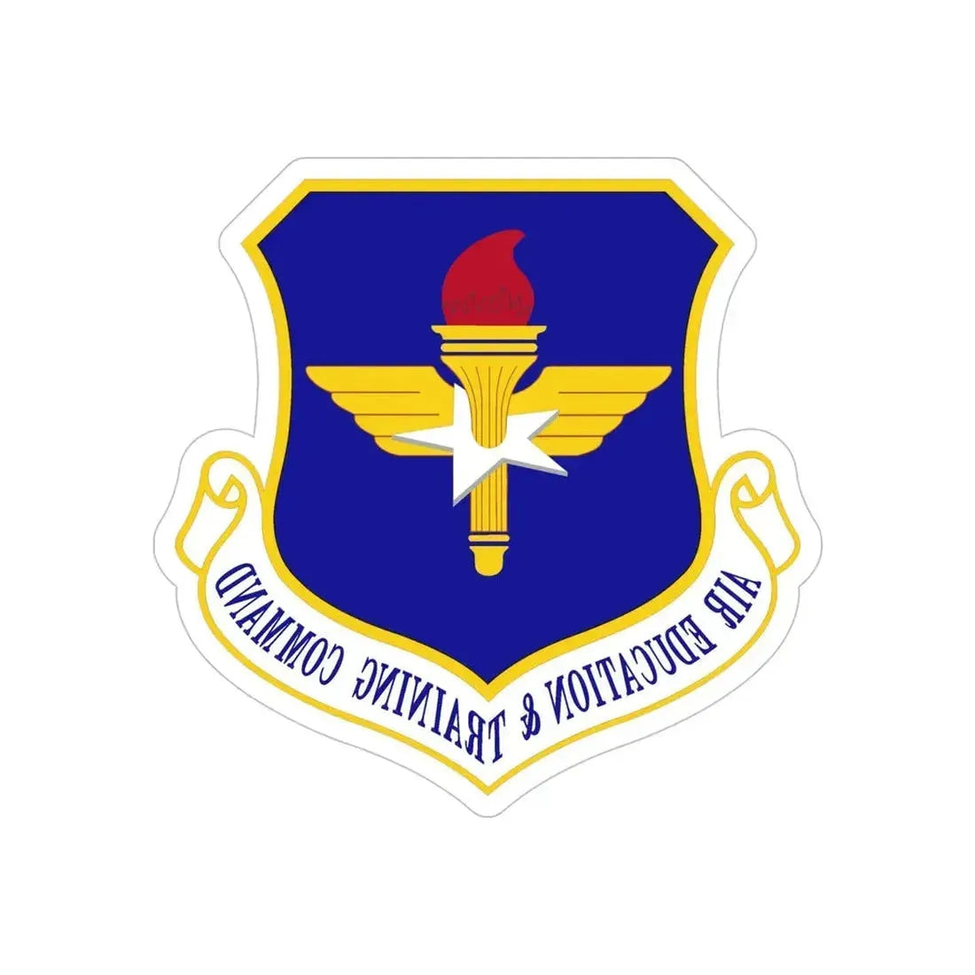 Air Education and Training Command (U.S. Air Force) REVERSE PRINT Transparent Die-Cut STICKER - The Sticker Space