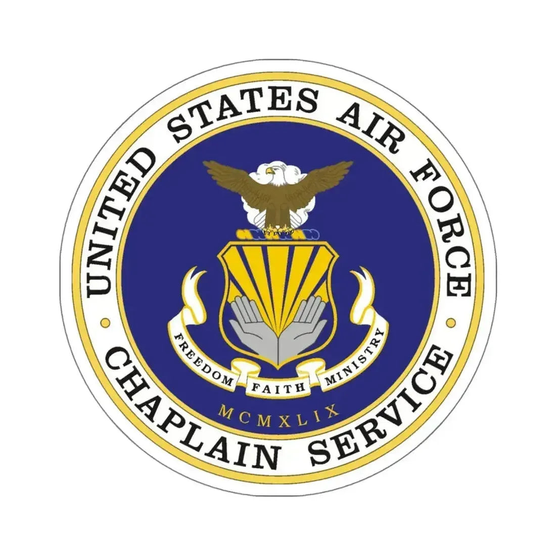 Air Force Chaplain Service (U.S. Air Force) STICKER Vinyl Kiss-Cut Decal 6 Inch White - The Sticker Space