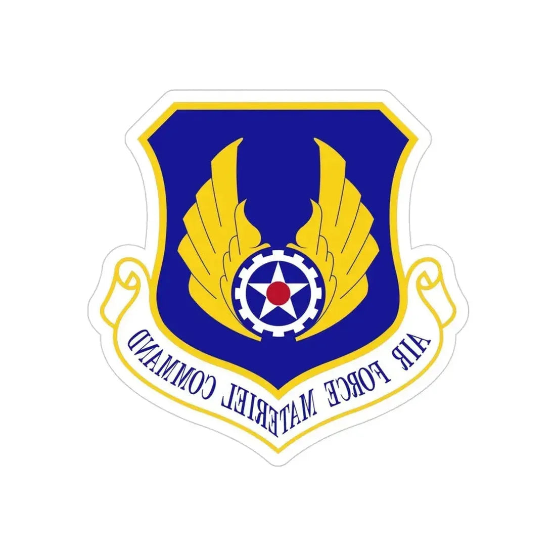 Air Force Materiel Command (U.S. Air Force) REVERSE PRINT Transparent Die-Cut STICKER - The Sticker Space