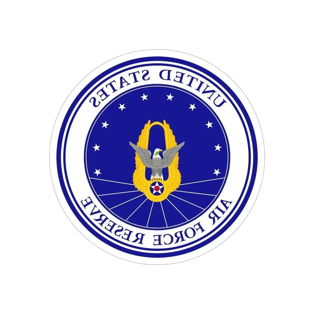 Air Force Reserve (U.S. Air Force) REVERSE PRINT Transparent Die-Cut STICKER - The Sticker Space