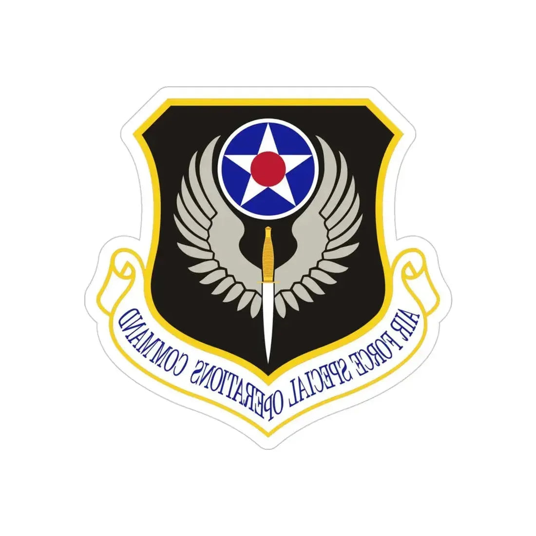 Air Force Special Operations Command (U.S. Air Force) REVERSE PRINT Transparent Die-Cut STICKER - The Sticker Space