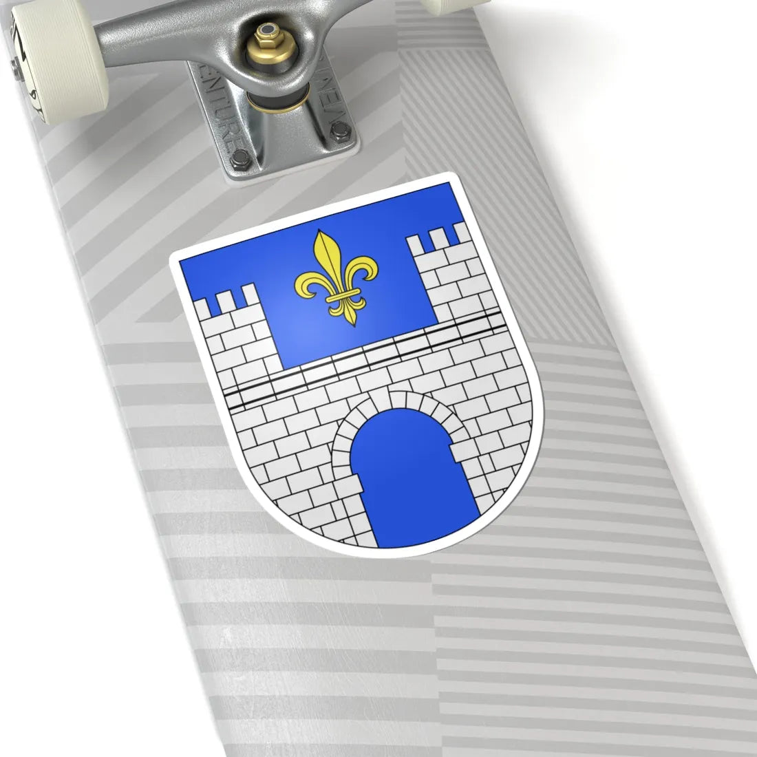 AireLaVille-coat of arms (Switzerland) (Coat of Arms) STICKER Vinyl Kiss-Cut Decal - The Sticker Space