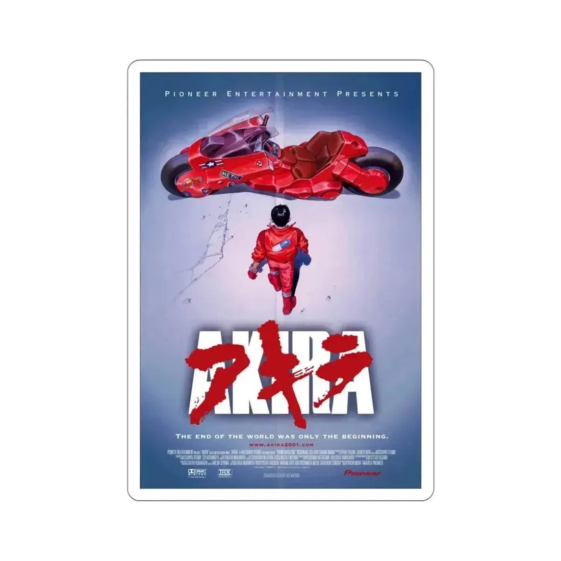 Akira 1988 Movie Poster STICKER Vinyl Die-Cut Decal - The Sticker Space