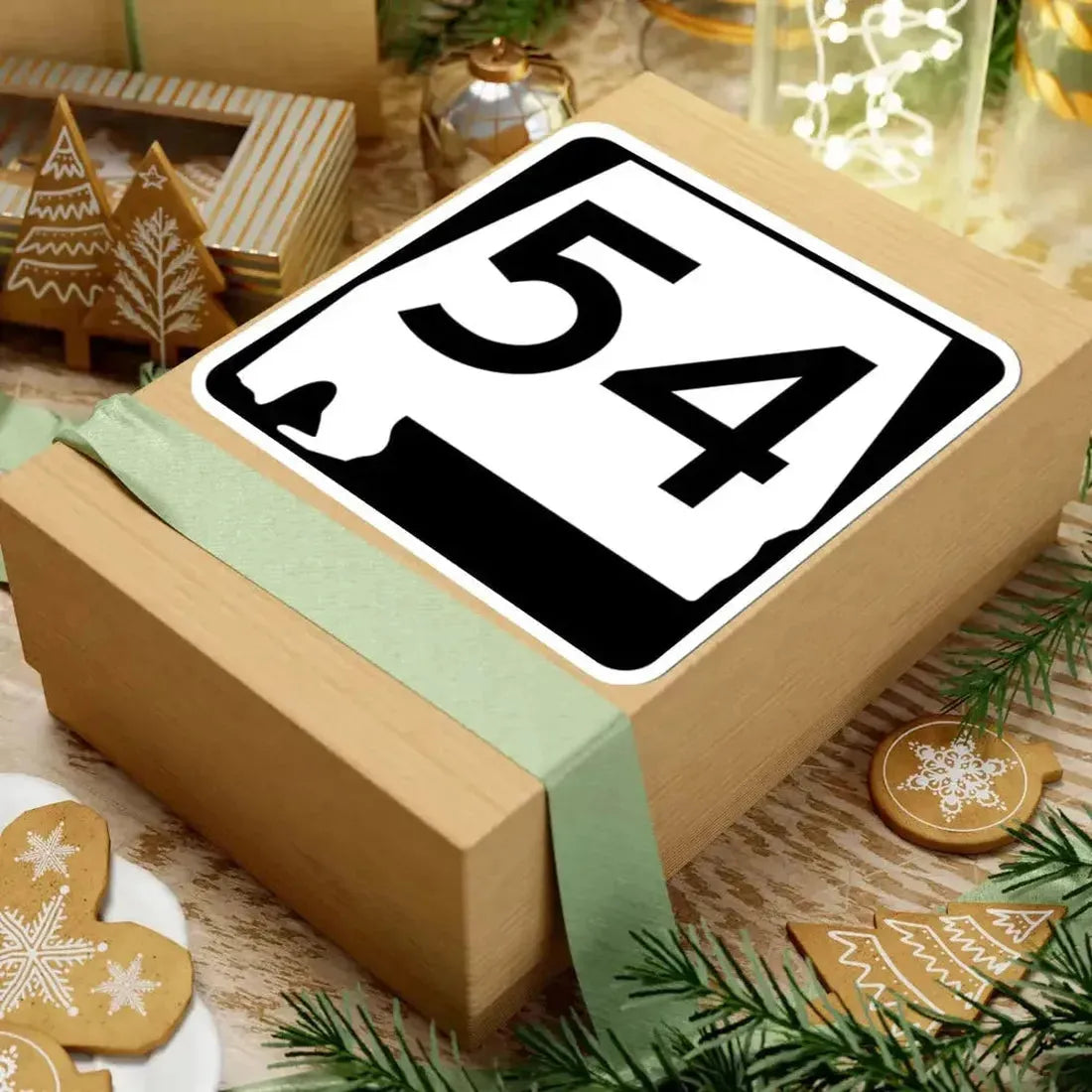 Alabama 54 (Alabama) (Road Sign) STICKER Vinyl Kiss-Cut Decal - The Sticker Space