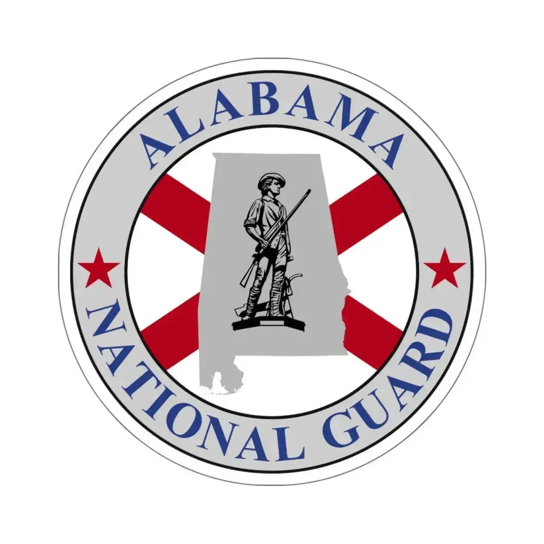 Alabama National Guard - STICKER Vinyl Kiss-Cut Decal 6 Inch White - The Sticker Space