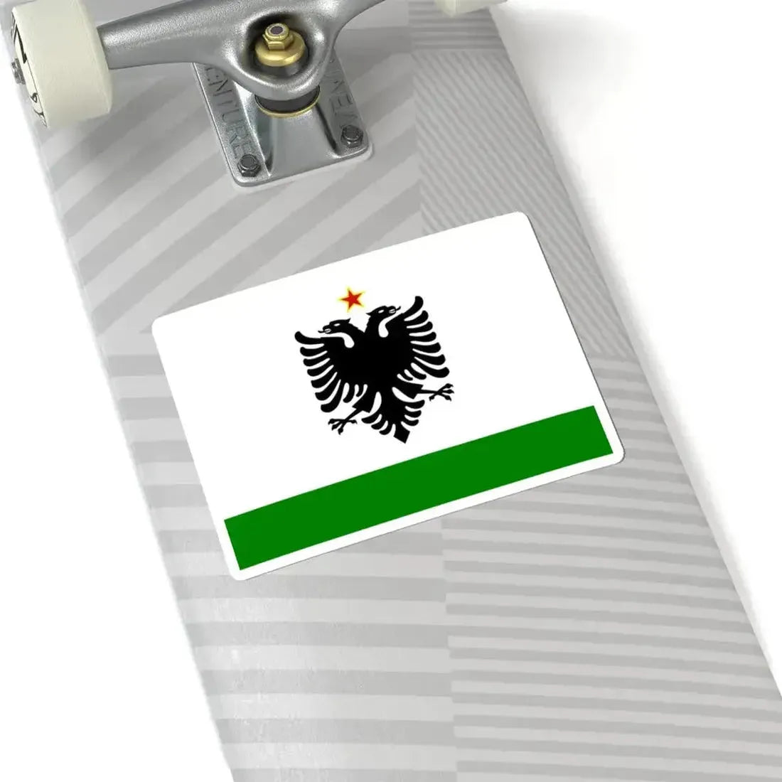 Albanian Coast Guard Ensign-1958-1992 (Albania) STICKER Vinyl Kiss-Cut Decal - The Sticker Space