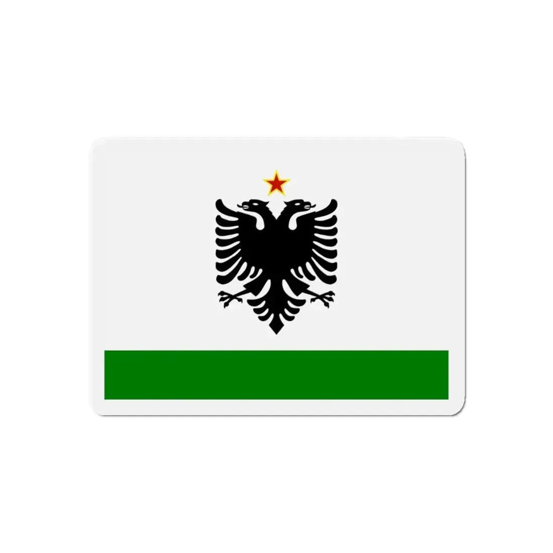 Albanian Coast Guard Ensign to 1958 to 1992 - Refrigerator Magnet - The Sticker Space