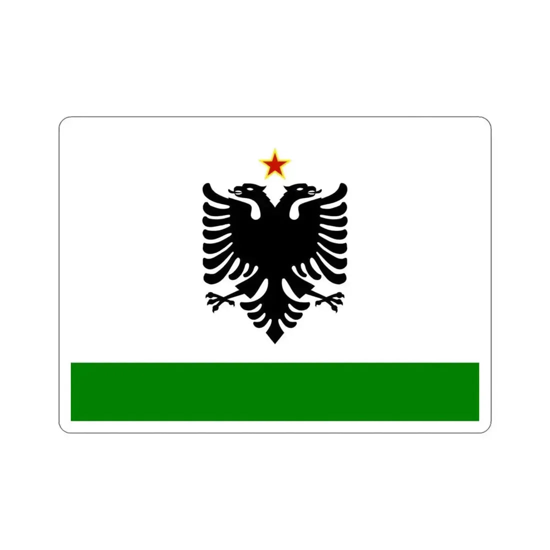 Albanian Coast Guard Ensign to 1958 to 1992 STICKER Vinyl Die-Cut Decal - The Sticker Space