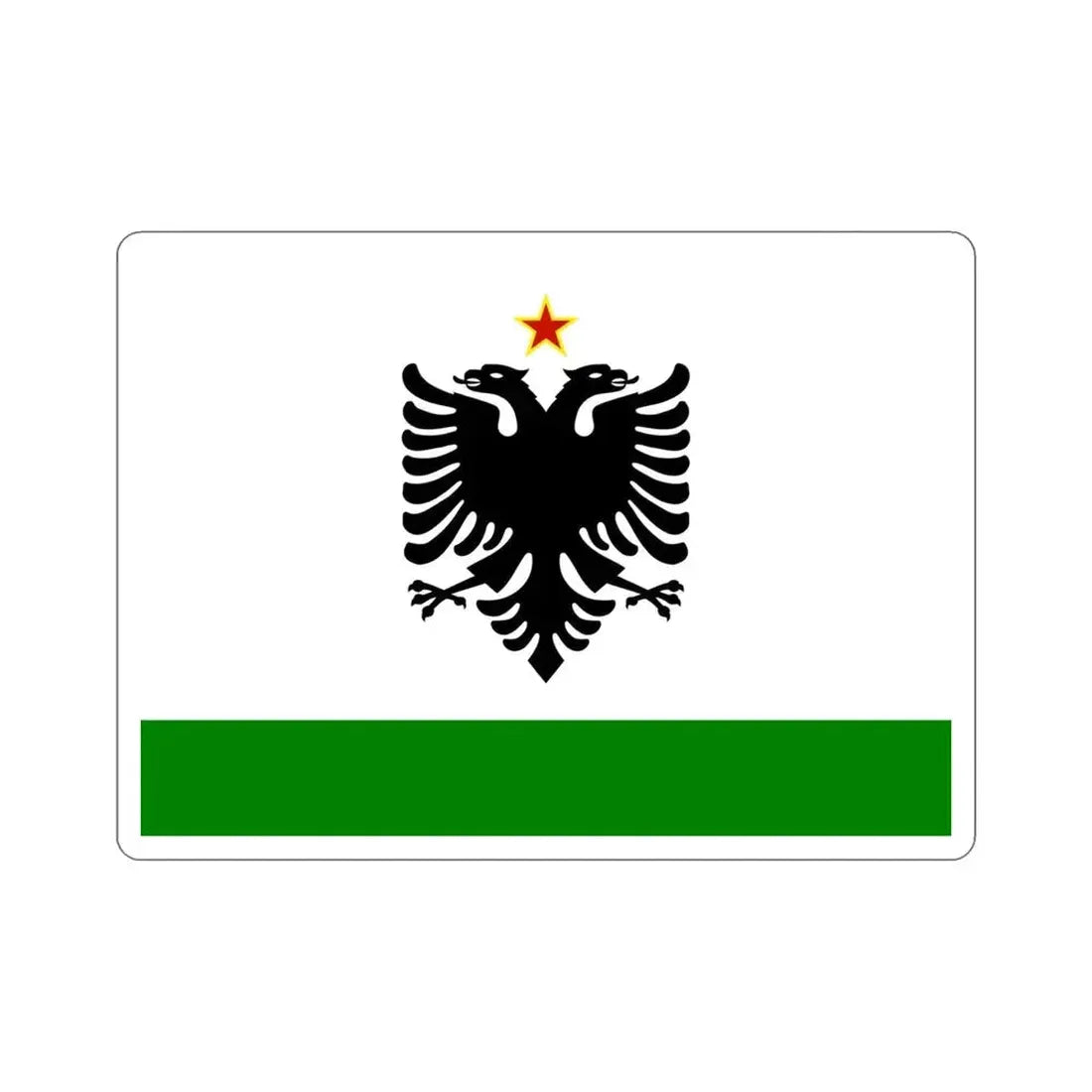 Albanian Coast Guard Ensign to 1958 to 1992 STICKER Vinyl Die-Cut Decal - The Sticker Space