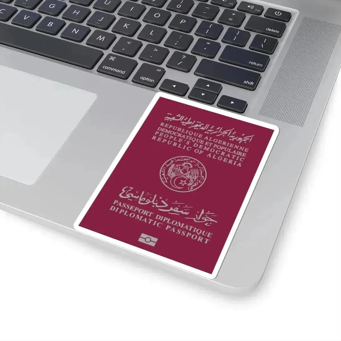Algerian Electronic Biometric Diplomatic Passport - STICKER Vinyl Kiss-Cut Decal - The Sticker Space