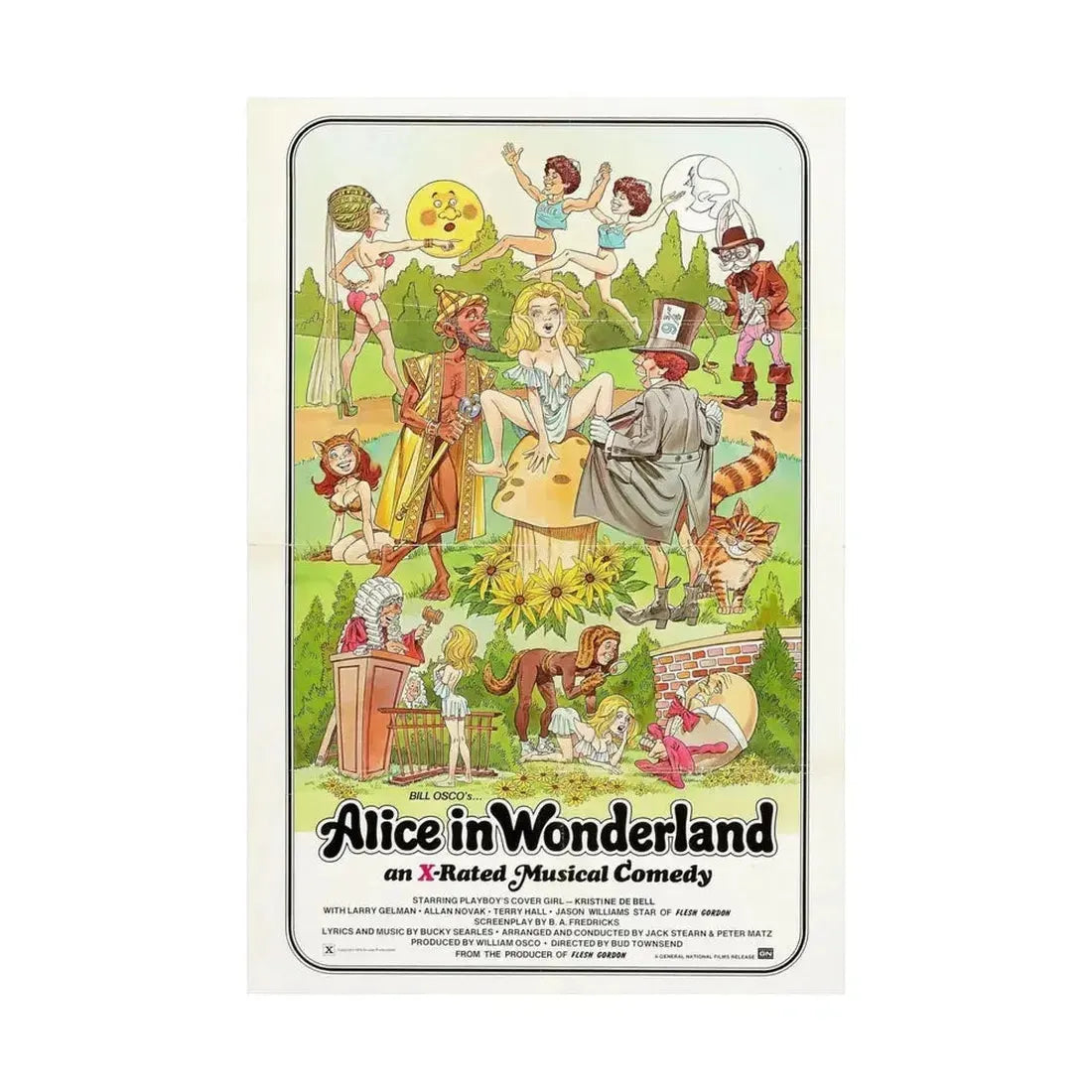 ALICE IN WONDERLAND (an x-rated musical comedy) 1976 - Paper Movie Poster - The Sticker Space