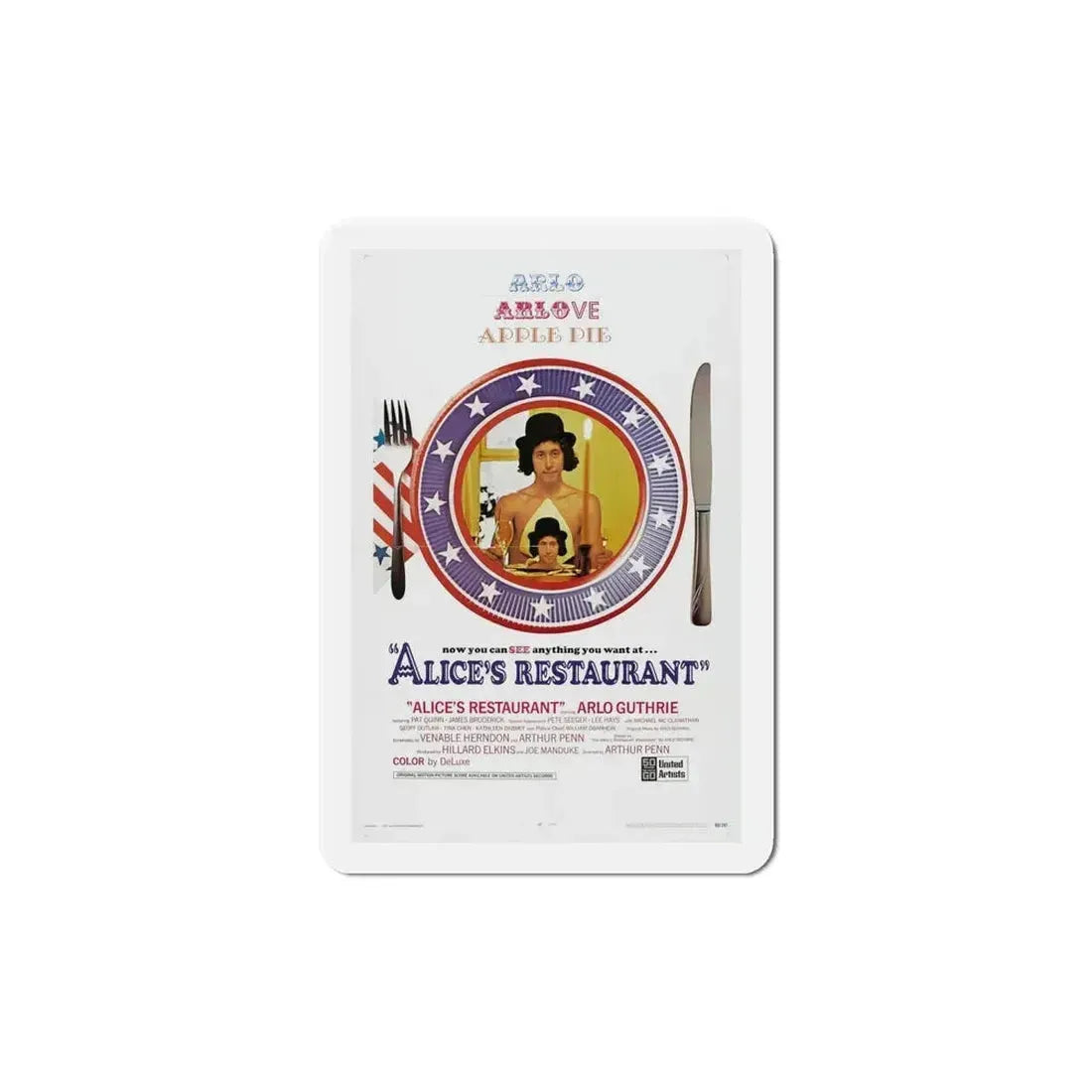 Alice's Restaurant 1969 Movie Poster Refrigerator Magnet - The Sticker Space