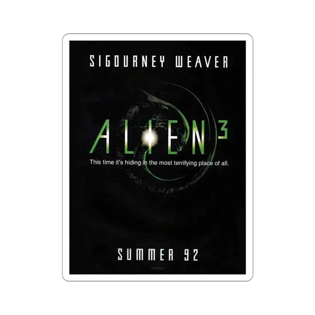 Alien 3 1992 Movie Poster STICKER Vinyl Die-Cut Decal - The Sticker Space