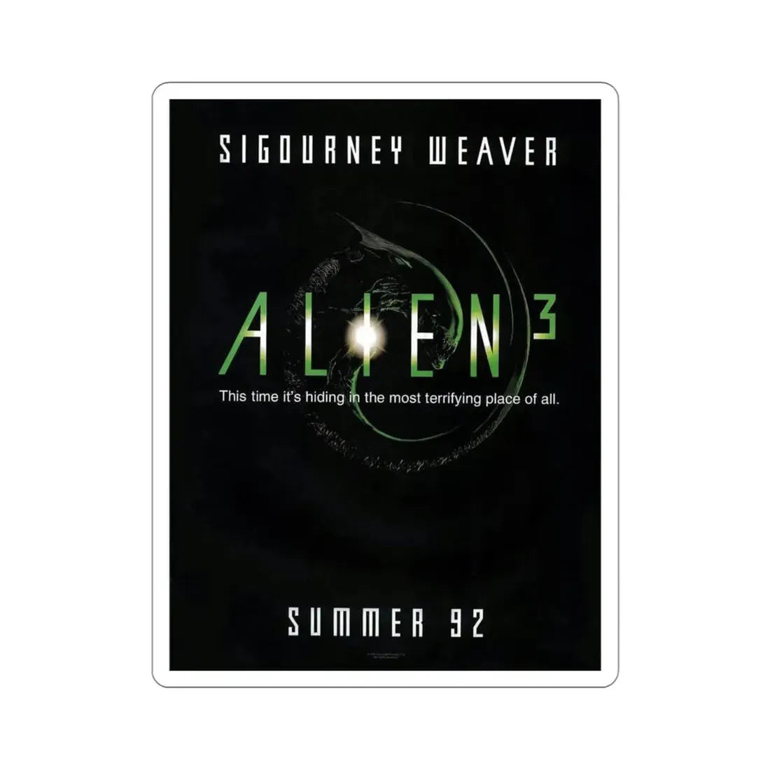 Alien 3 1992 Movie Poster STICKER Vinyl Die-Cut Decal - The Sticker Space