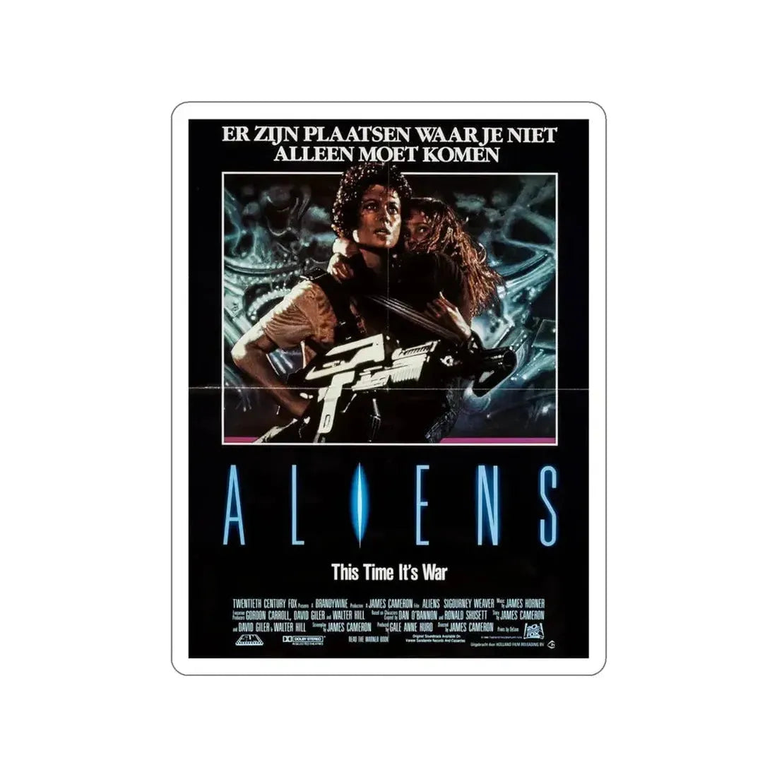 ALIENS (DUTCH) 1986 Movie Poster STICKER Vinyl Die-Cut Decal - The Sticker Space