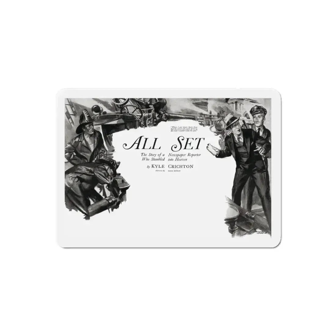 All Set, Liberty magazine, October 15, 1932 (Magazine Illustration) Refrigerator Magnet - The Sticker Space