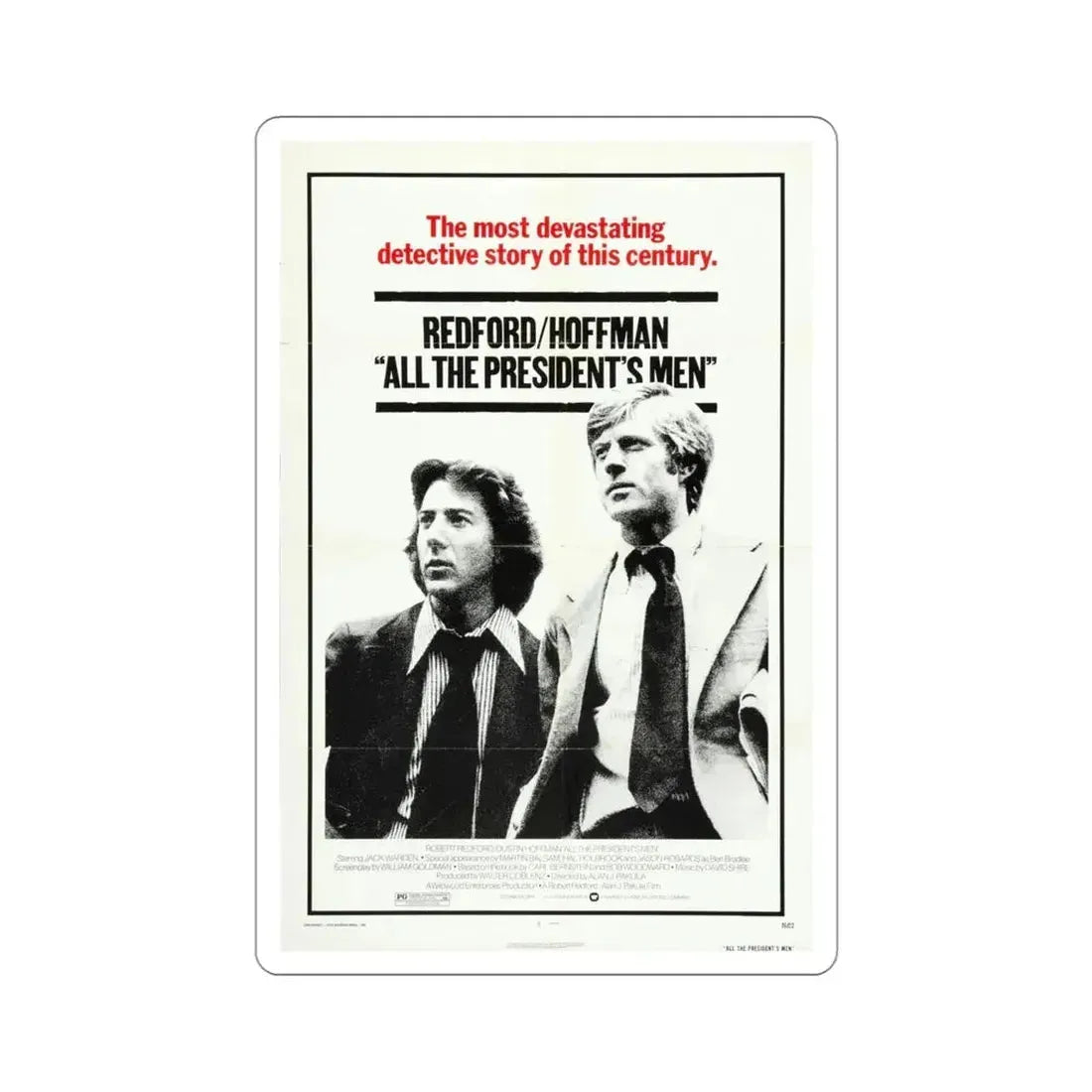 All the President's Men 1976 Movie Poster STICKER Vinyl Die-Cut Decal - The Sticker Space