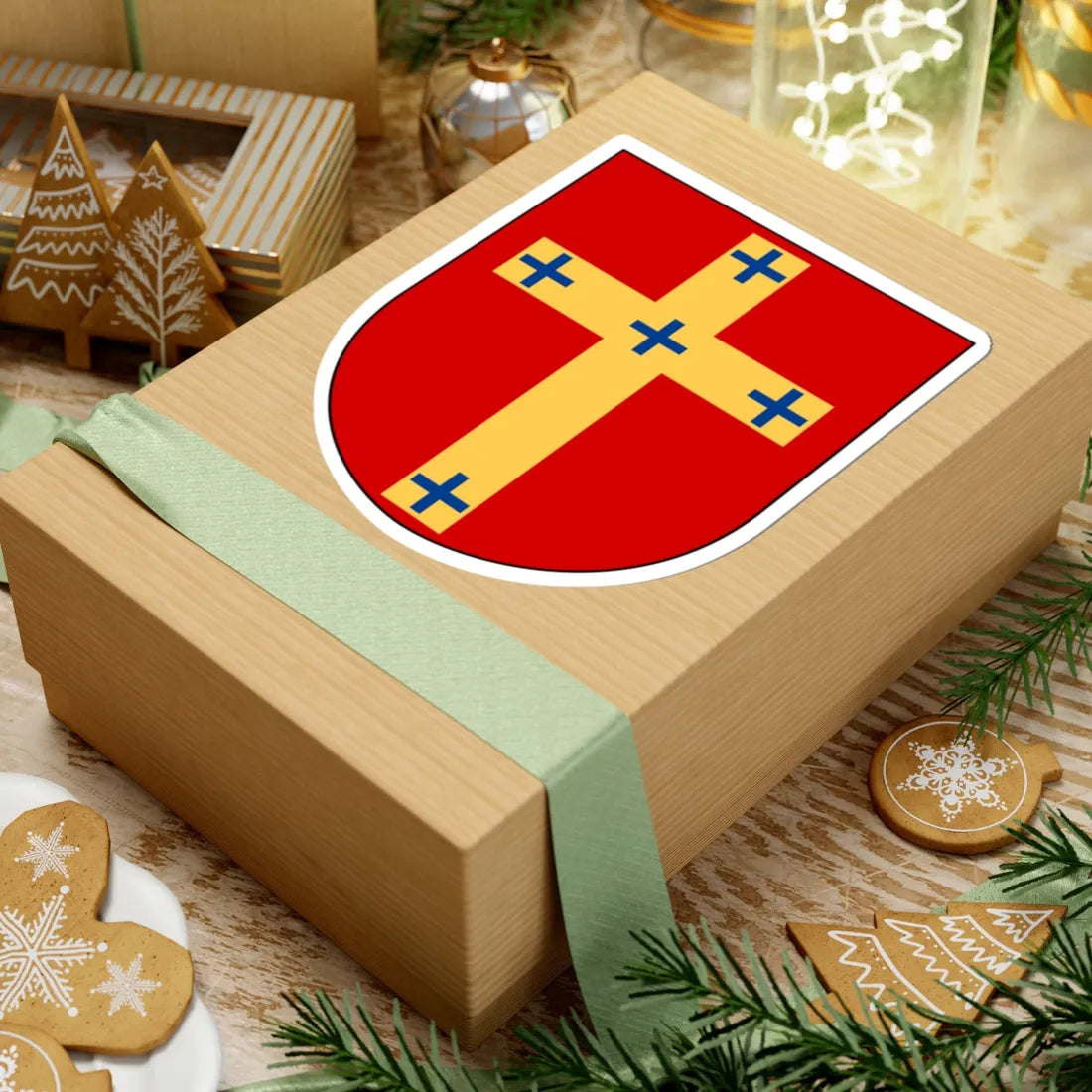 Allhelgona församling vapen (Sweden) (Coat of Arms) STICKER Vinyl Kiss-Cut Decal - The Sticker Space