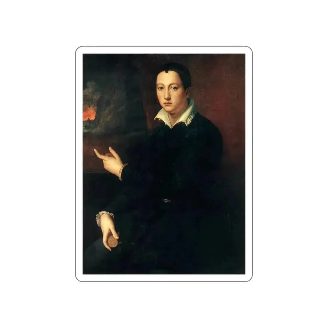 ALLORI, Alessandro - Portrait of a Young Man (Artwork) STICKER Vinyl Die-Cut Decal - The Sticker Space