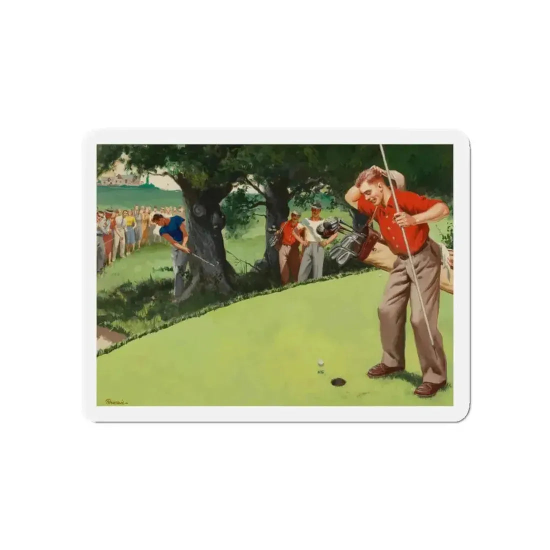 Almost In (Magazine Illustration) Refrigerator Magnet - The Sticker Space