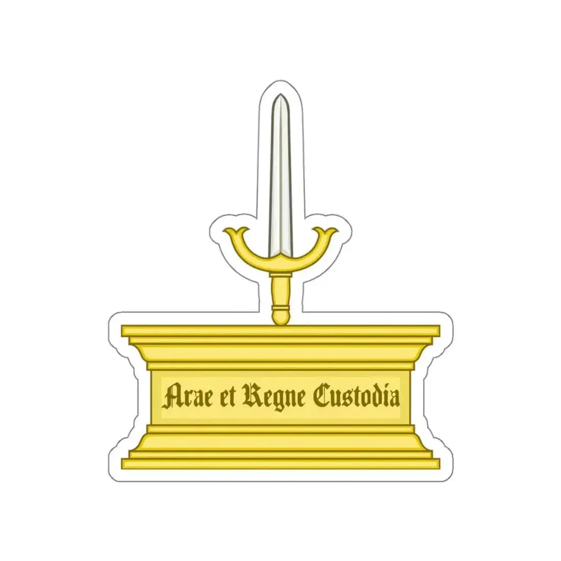 Altar and Sword Badge of Mary I STICKER Vinyl Die-Cut Decal - The Sticker Space