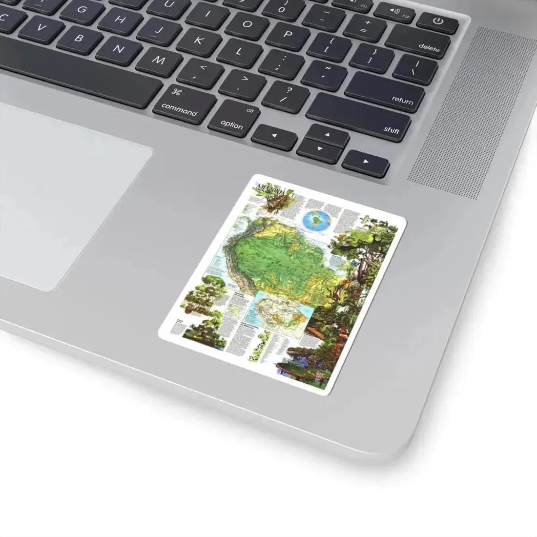 Amazonia - A World Resource at Risk (1992) (Map) STICKER Vinyl Kiss-Cut Decal - The Sticker Space