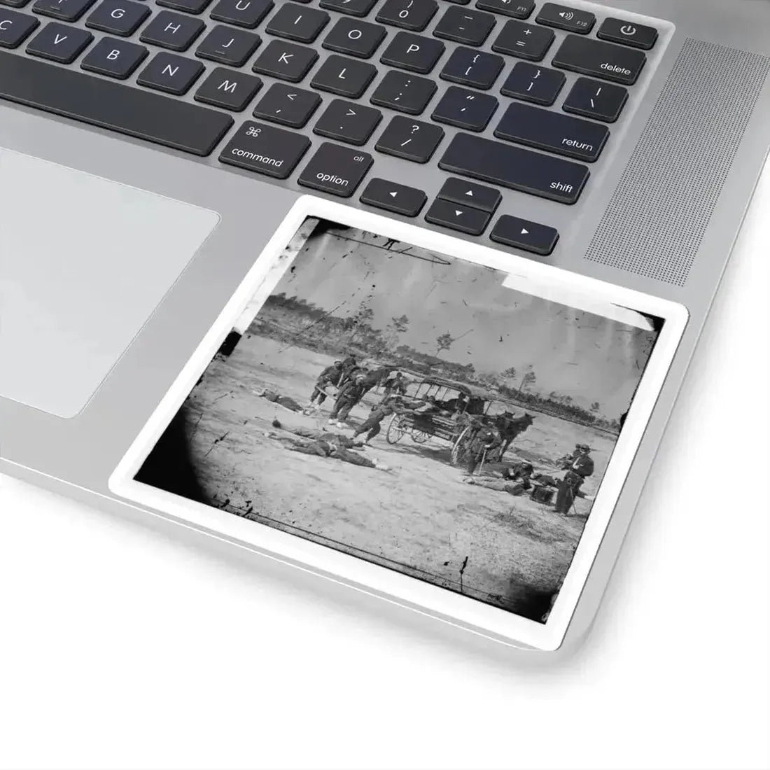 Ambulance Corps. Method of Removing Wounded From the Field (U.S. Civil War) STICKER Vinyl Kiss-Cut Decal - The Sticker Space