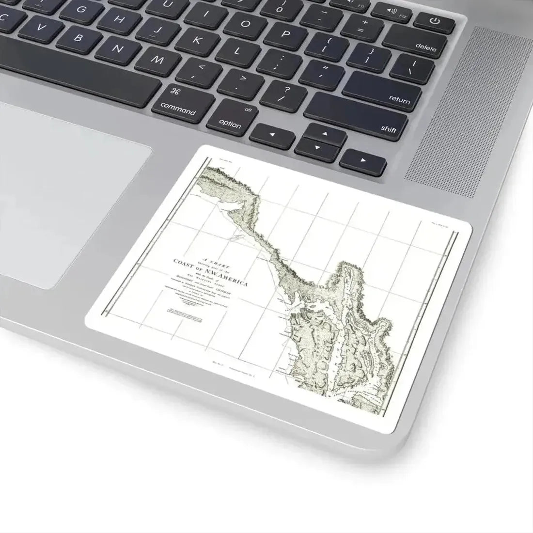 America - NorthWest Coast (1898) (Map) STICKER Vinyl Kiss-Cut Decal - The Sticker Space