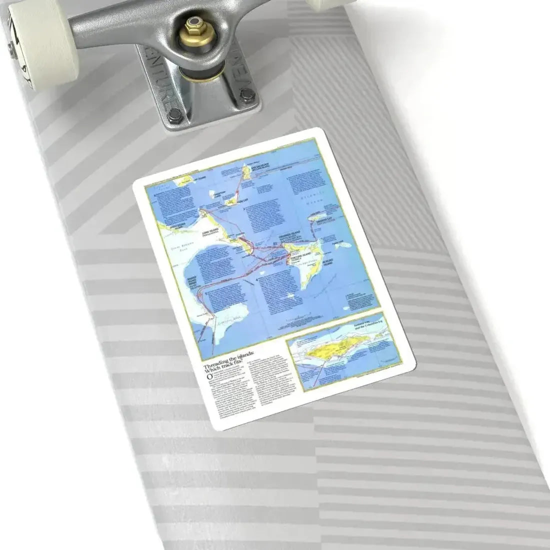 Americas - Threading the Island (1986) (Map) STICKER Vinyl Kiss-Cut Decal - The Sticker Space