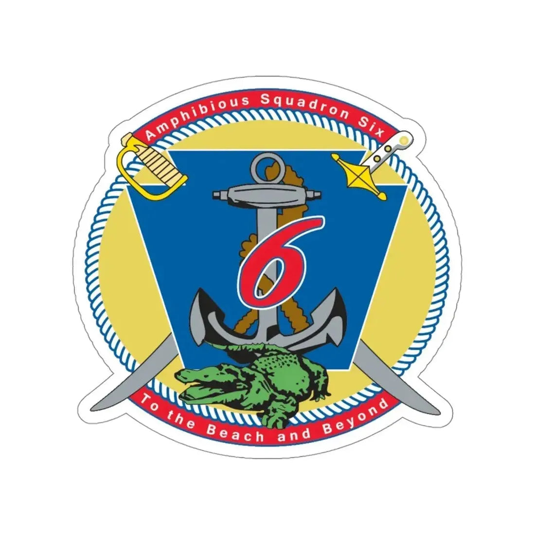 Amphibious Sq 6 (U.S. Navy) STICKER Vinyl Die-Cut Decal - The Sticker Space