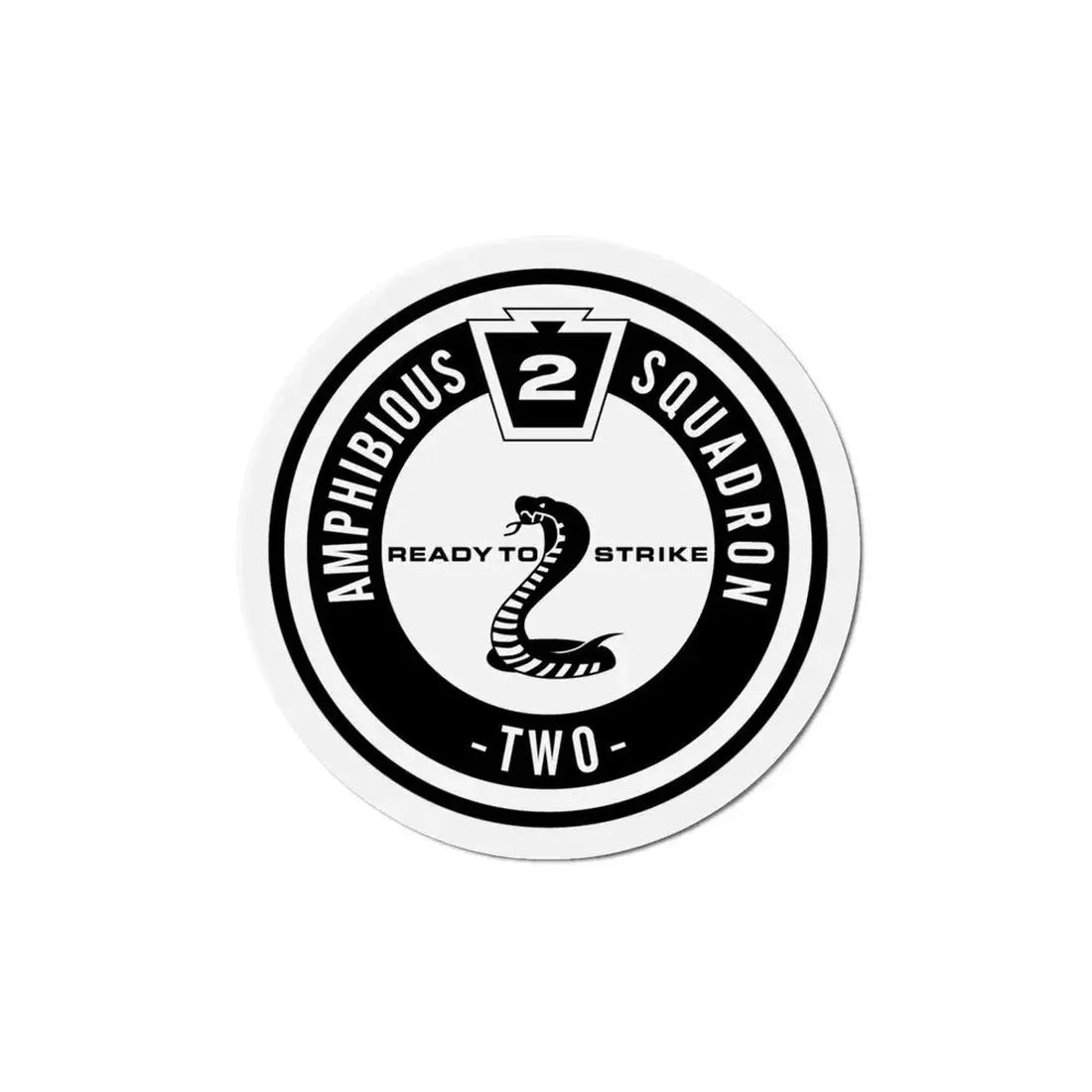 Amphibious Squadron 2 Ready To Strike BW (U.S. Navy) Refrigerator Magnet - The Sticker Space