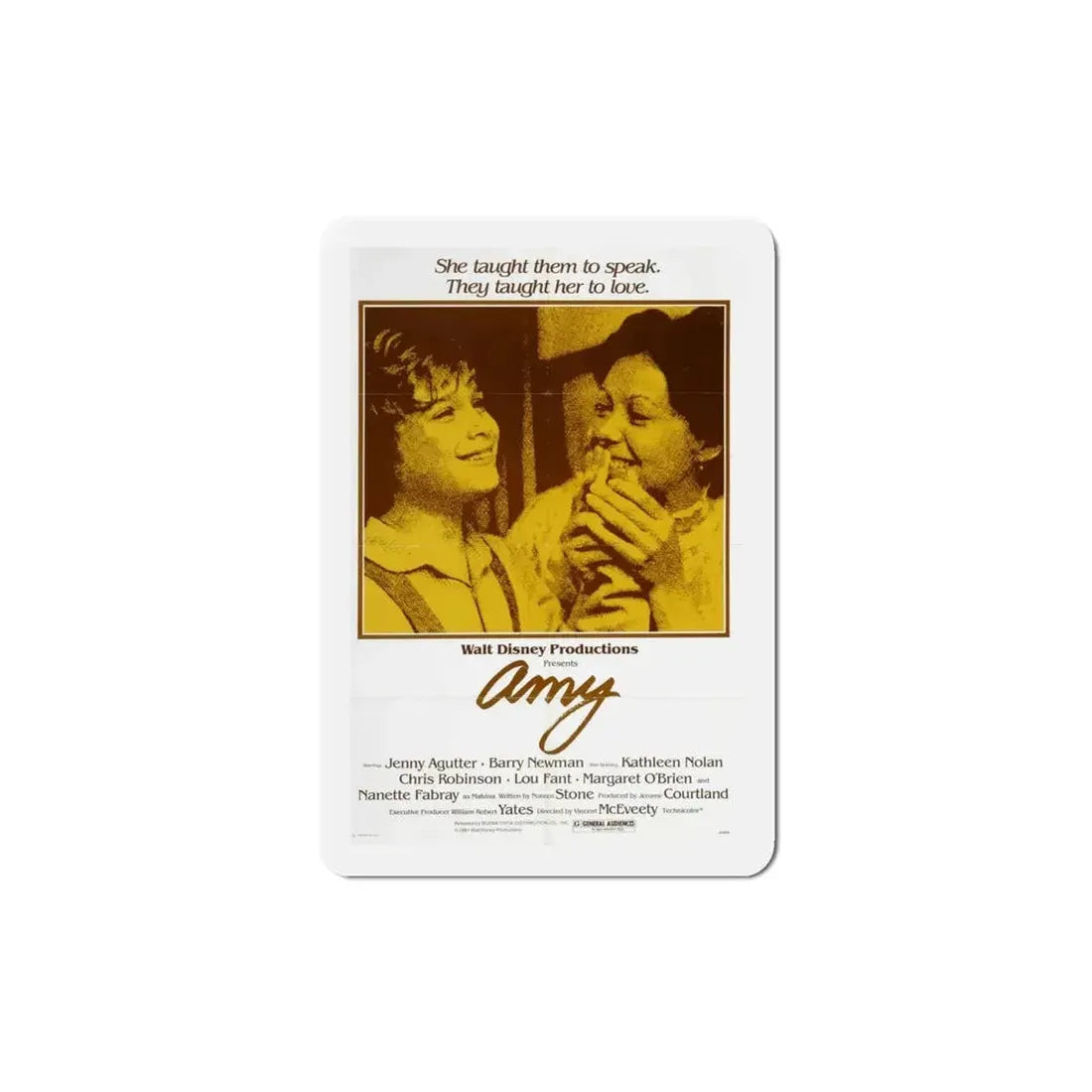 Amy 1981 Movie Poster Refrigerator Magnet - The Sticker Space