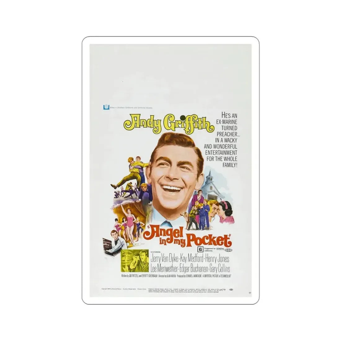 Angel in My Pocket 1969 Movie Poster STICKER Vinyl Die-Cut Decal - The Sticker Space