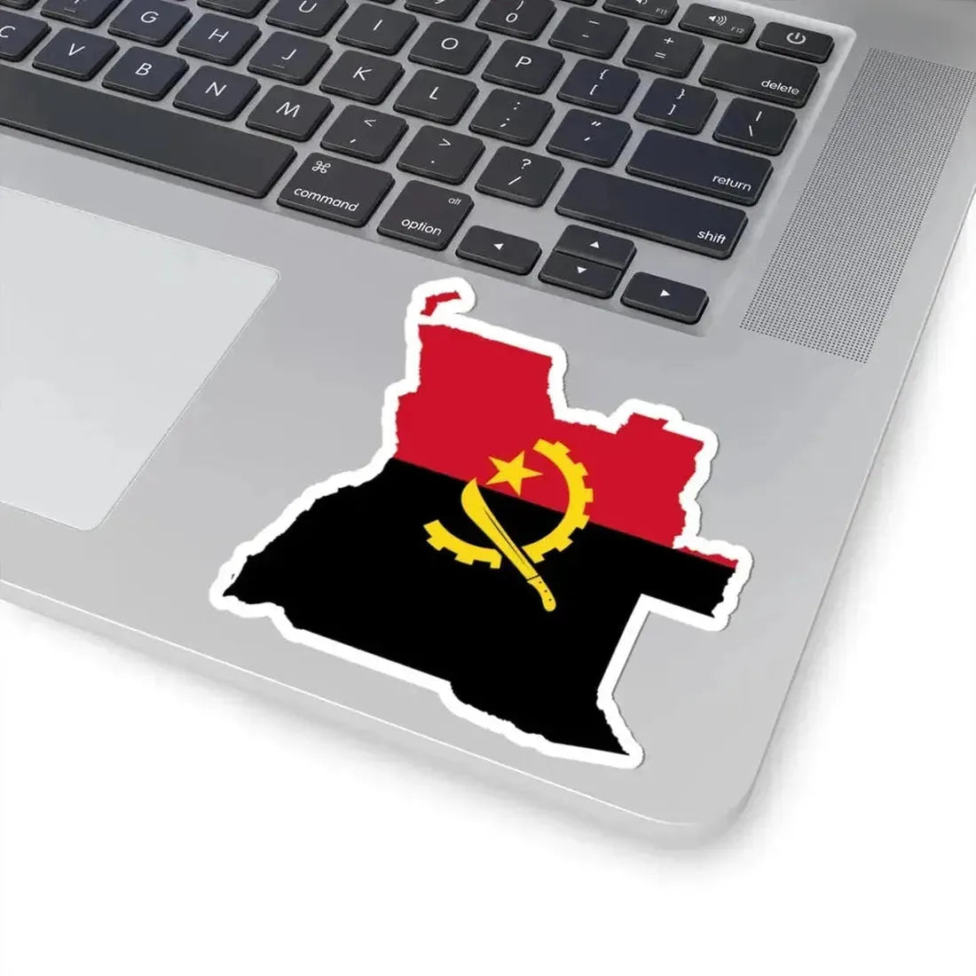 Angola Flag Map (Angola) STICKER Vinyl Kiss-Cut Decal - The Sticker Space