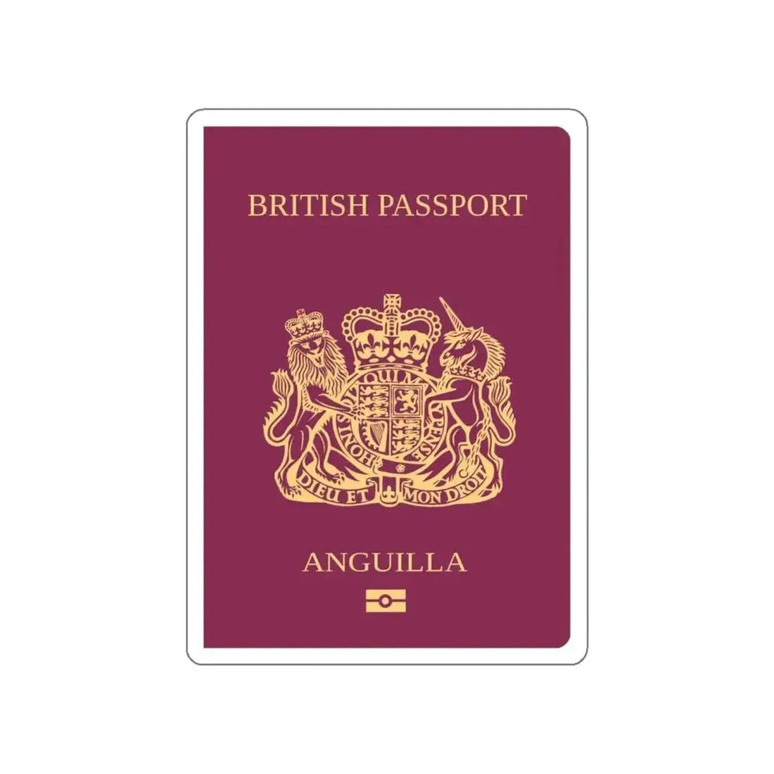 Anguilla Passport STICKER Vinyl Die-Cut Decal - The Sticker Space