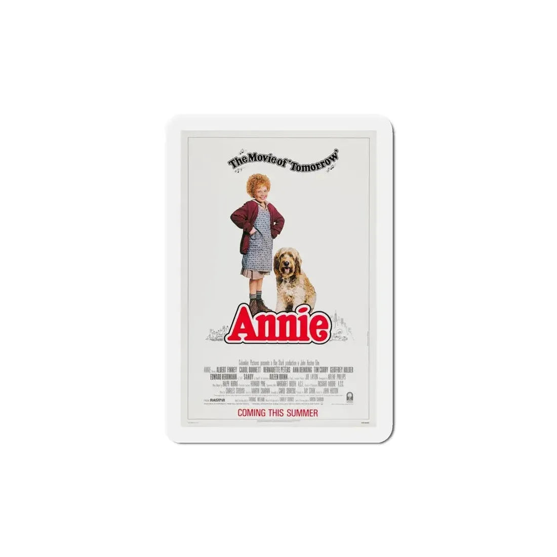 Annie 1982 Movie Poster Refrigerator Magnet 6 Inch - The Sticker Space