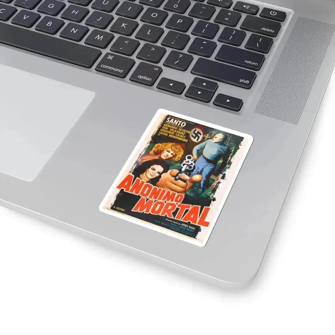 ANONIMOUS DEATH MESSAGE (SANTO) 1975 Movie Poster - STICKER Vinyl Kiss-Cut Decal - The Sticker Space