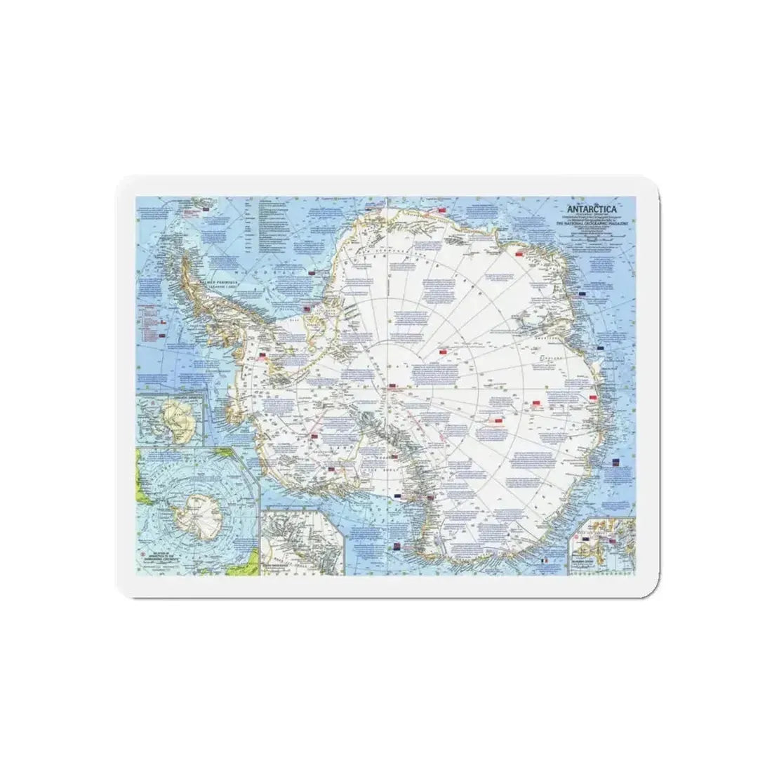 Antarctica (1963) (Map) Refrigerator Magnet - The Sticker Space